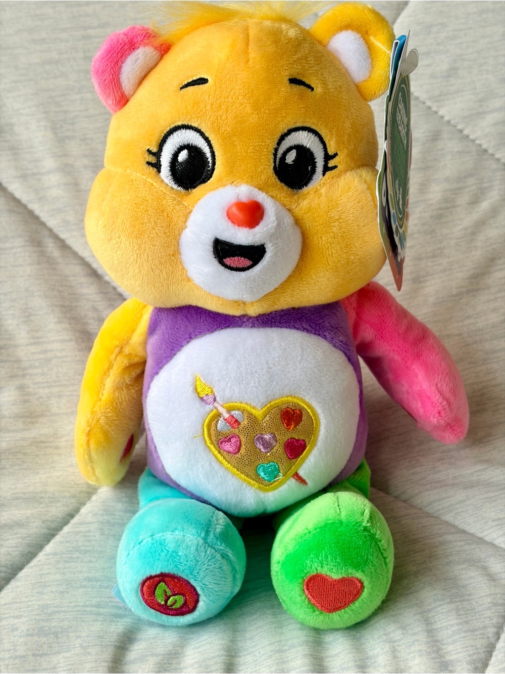 Care Bears (2025) FunSize Sparkle Plush (Eco) “Work Of Heart Bear” 9” Plush/NWT - Picture 6 of 16